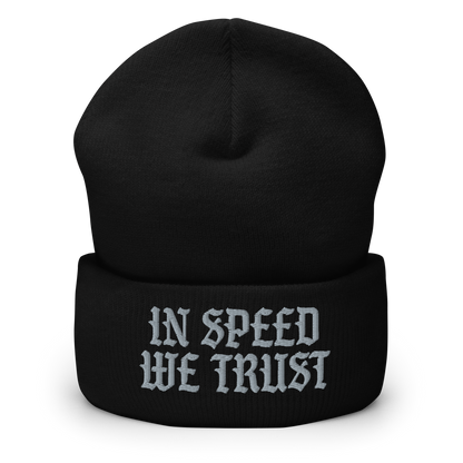 In Speed We Trust - Cuffed Beanie