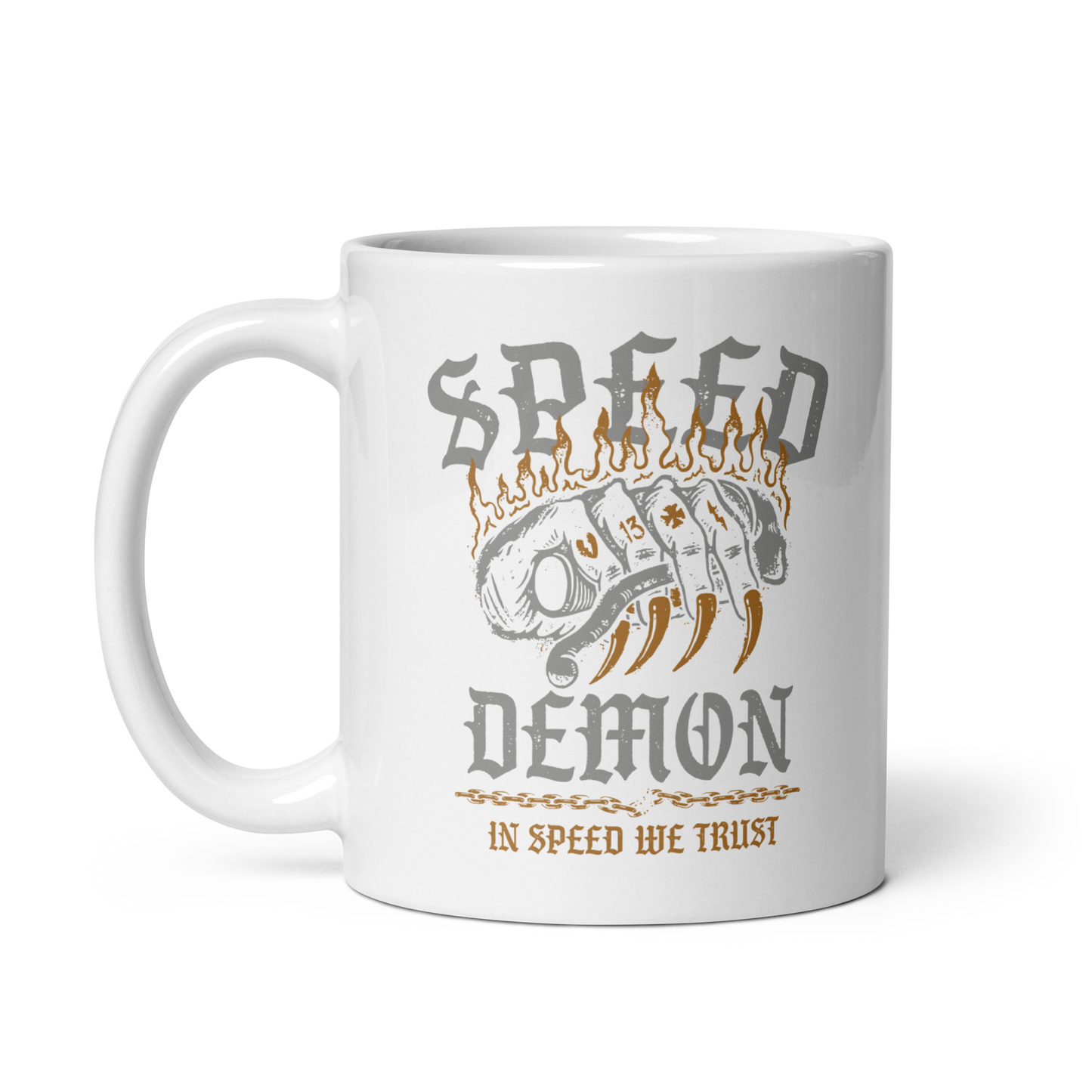 Speed Demon - White glossy mug