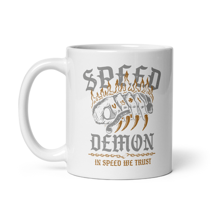 Speed Demon - White glossy mug