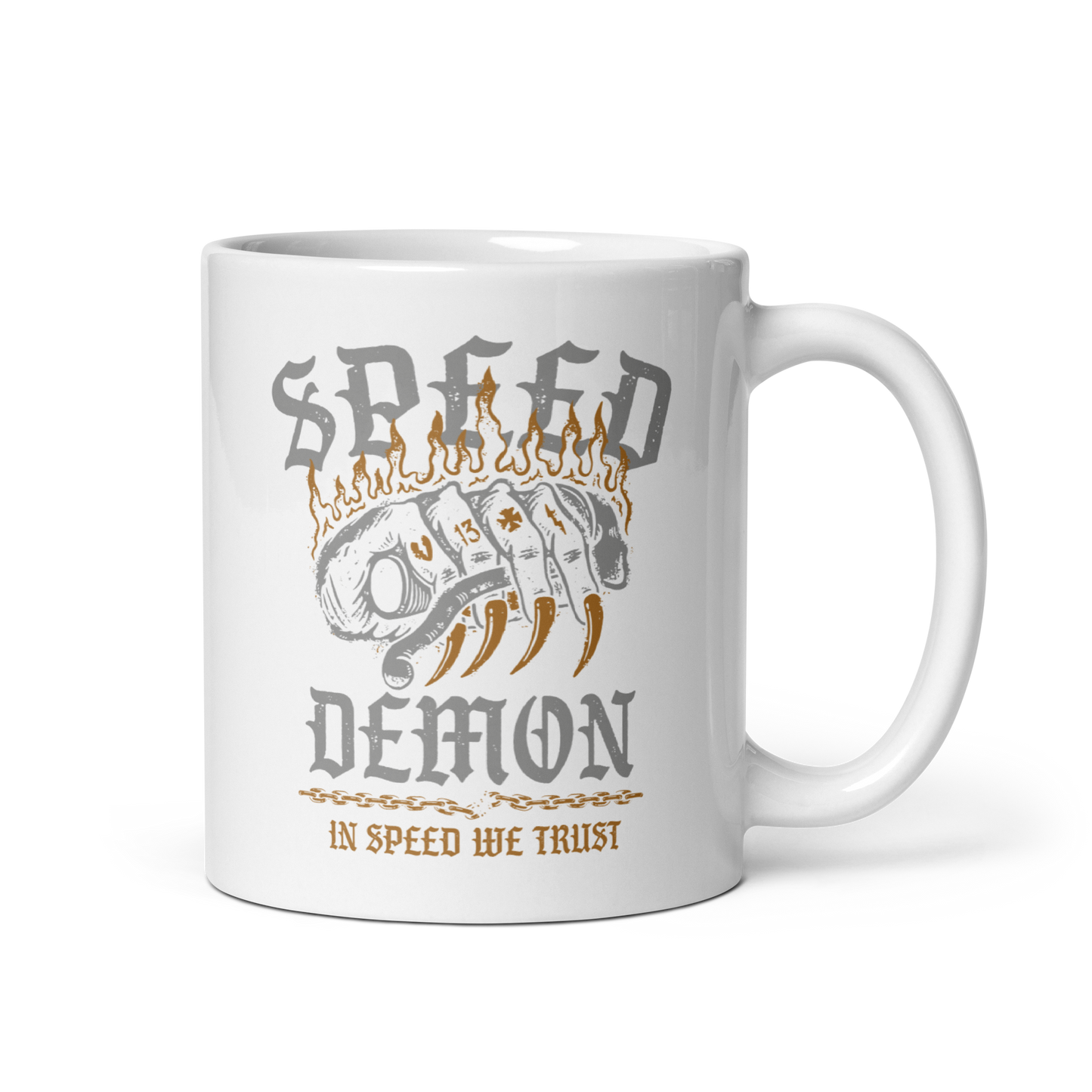 Speed Demon - White glossy mug