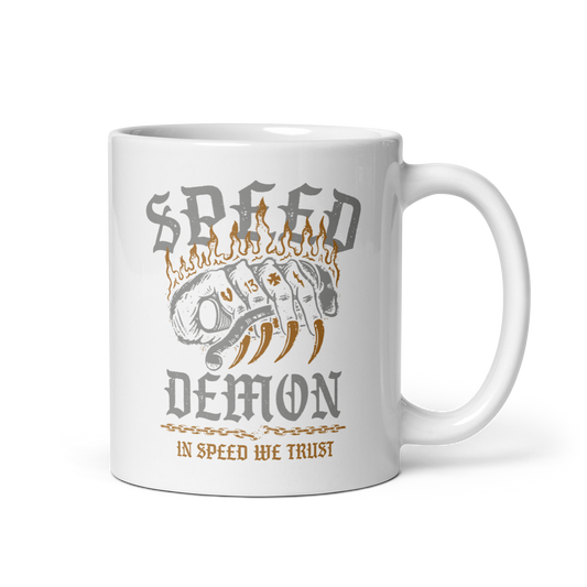 Speed Demon - White glossy mug